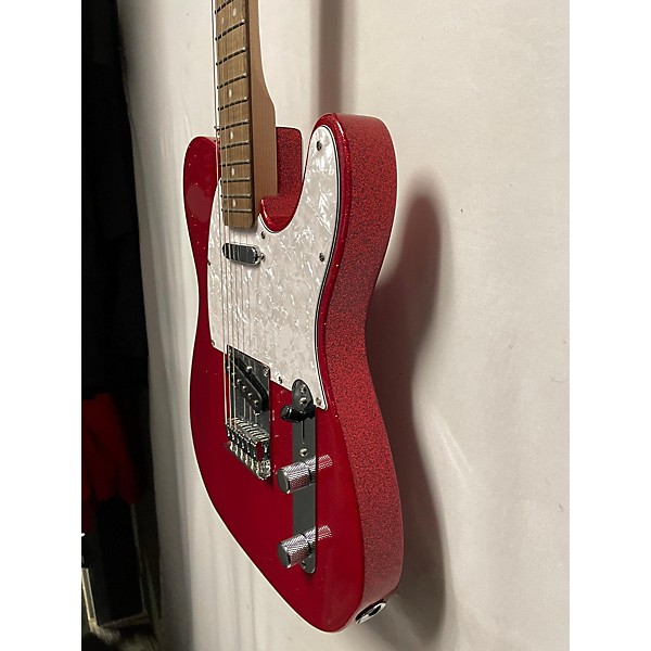 Used Squier Used Squier Telecaster Cherry Sparkle Solid Body Electric Guitar