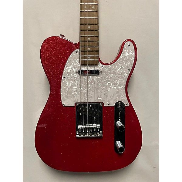 Used Squier Used Squier Telecaster Cherry Sparkle Solid Body Electric Guitar