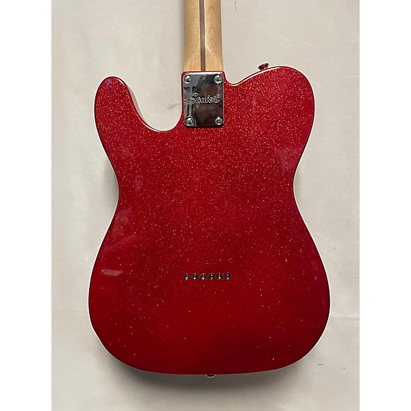 Used Squier Used Squier Telecaster Cherry Sparkle Solid Body Electric Guitar