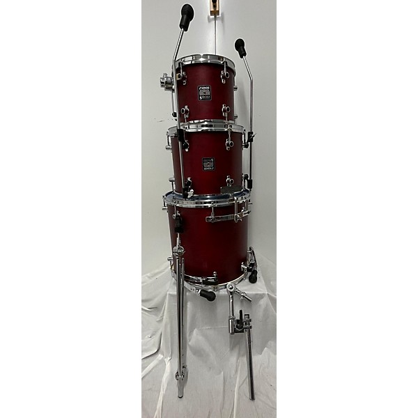 Used SONOR 3 piece SONIC PLUS II JUNGLE BOP CHERRY RED Drum Kit