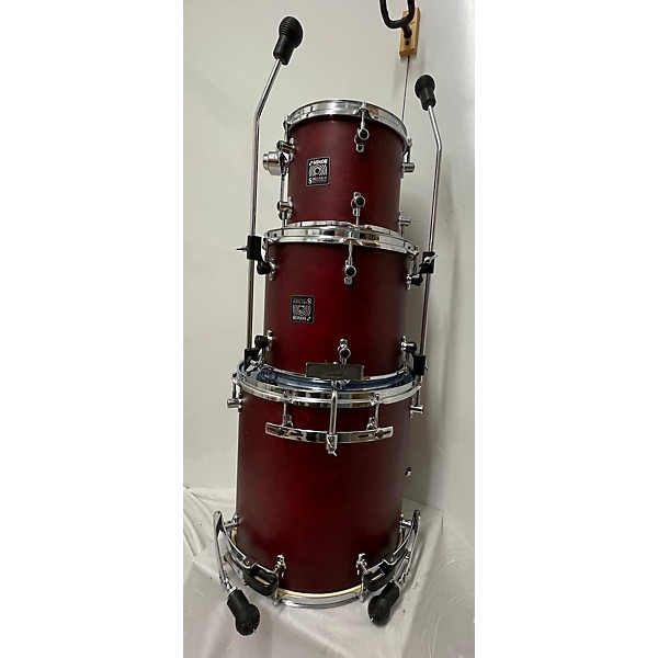 Used SONOR 3 piece SONIC PLUS II JUNGLE BOP CHERRY RED Drum Kit