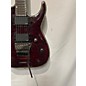 Used 2006 ESP LTD H1001QM Deluxe Floyd Rose See Thru Black Cherry Solid Body Electric Guitar