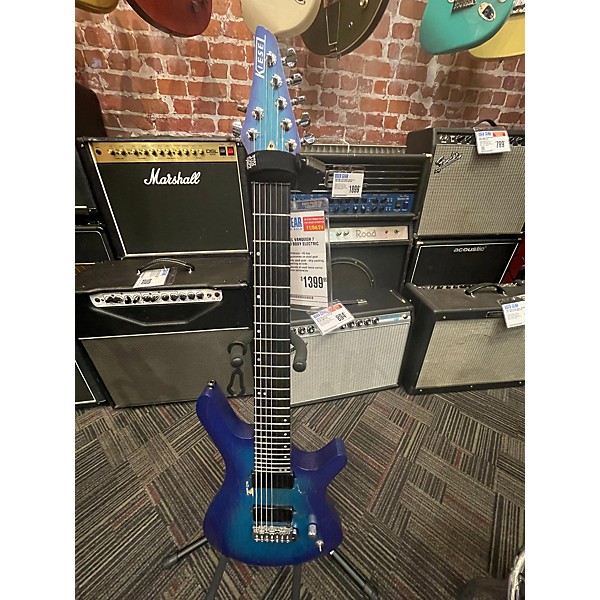 Used Kiesel Used Kiesel Vanquish 7 Blue Solid Body Electric Guitar