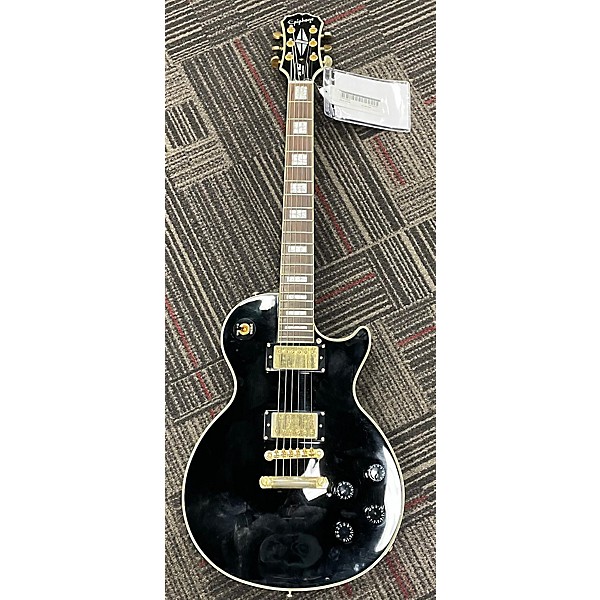 Used Epiphone Used Epiphone Les Paul Custom Black Solid Body Electric Guitar