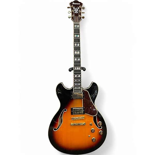Used Ibanez AS113-BS 2 Tone Sunburst Hollow Body Electric Guitar