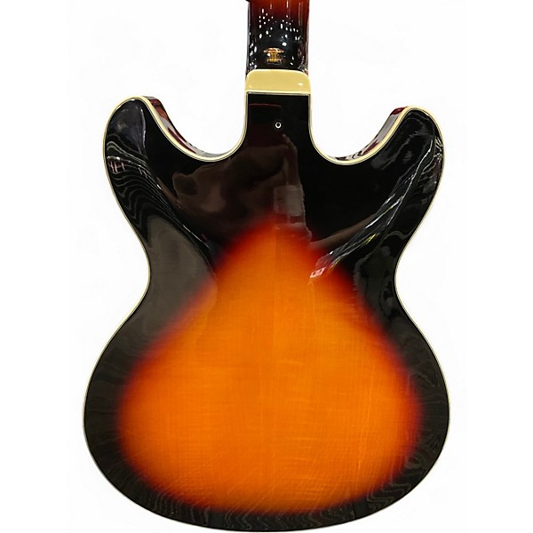 Used Ibanez AS113-BS 2 Tone Sunburst Hollow Body Electric Guitar