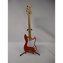 Used Squier Used Squier Bronco Candy Apple Red Electric Bass Guitar