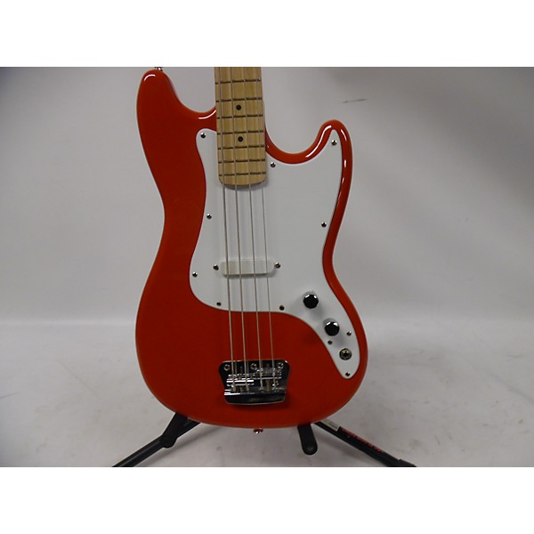 Used Squier Used Squier Bronco Candy Apple Red Electric Bass Guitar