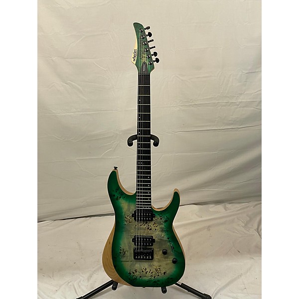 Used Schecter Guitar Research Used Schecter Guitar Research Reaper 6 Green Burst Solid Body Electric Guitar