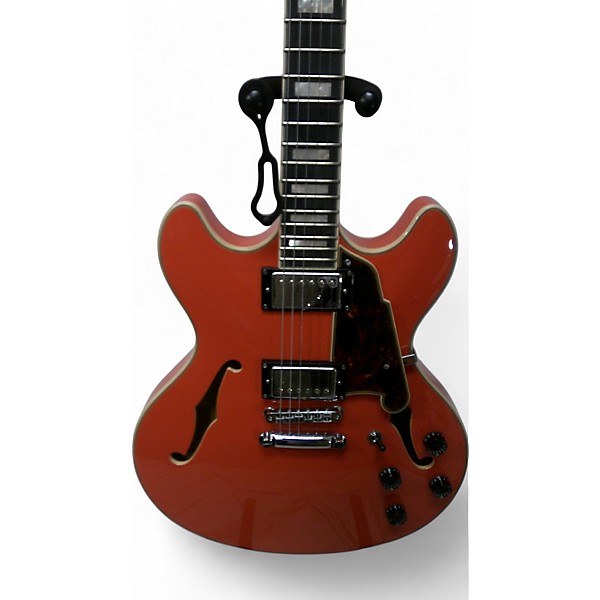 Used D'Angelico Premier Series DC Orange Hollow Body Electric Guitar
