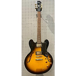 Used Epiphone Used Epiphone Dot Deluxe Flametop 2 Tone Sunburst Hollow Body Electric Guitar