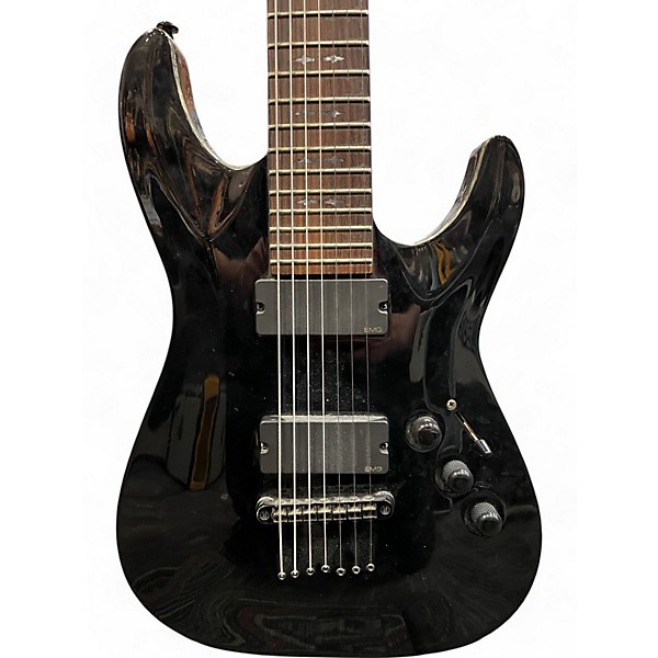 Used Schecter Guitar Research Used Schecter Guitar Research Hellraiser C7 7 String Black Solid Body Electric Guitar