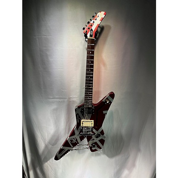 Used EVH Striped Series Shark Solid Body Electric Guitar