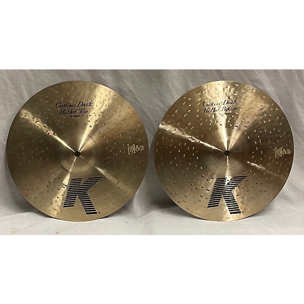 Used Zildjian 13in K Custom Dark Hi Hat Pair Cymbal