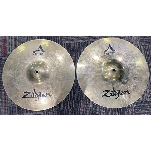 Used Zildjian Used Zildjian 14in A Custom Hi Hat Pair Cymbal