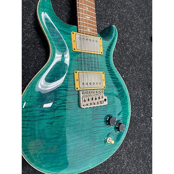 Used PRS Used PRS Santana III Teal Black Solid Body Electric Guitar