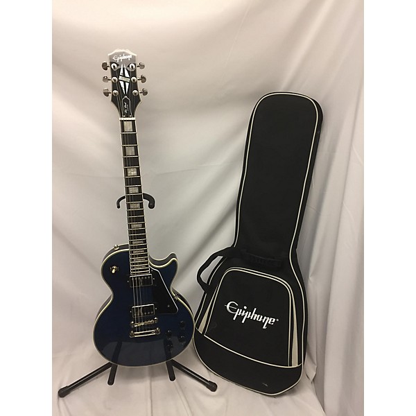 Used Epiphone Used Epiphone Les Paul Custom QUILT BLUE Solid Body Electric Guitar