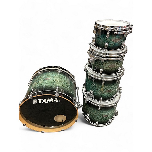 Used TAMA 5 Piece Starclassic Performer Molten steel Blue Burst Drum Kit