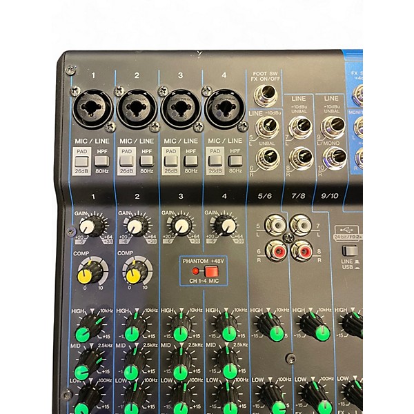 Used Yamaha MG10XU 10 Channel Mixer with Effects Unpowered Mixer