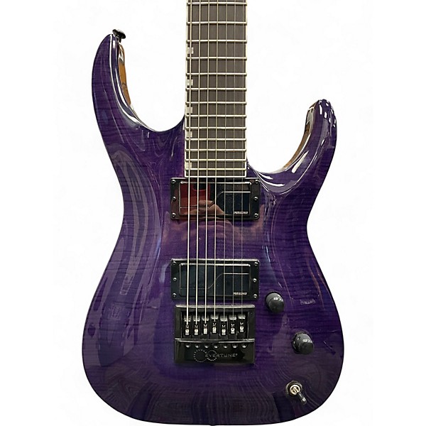 Used ESP LTD SH7-ET Trans Purple Solid Body Electric Guitar