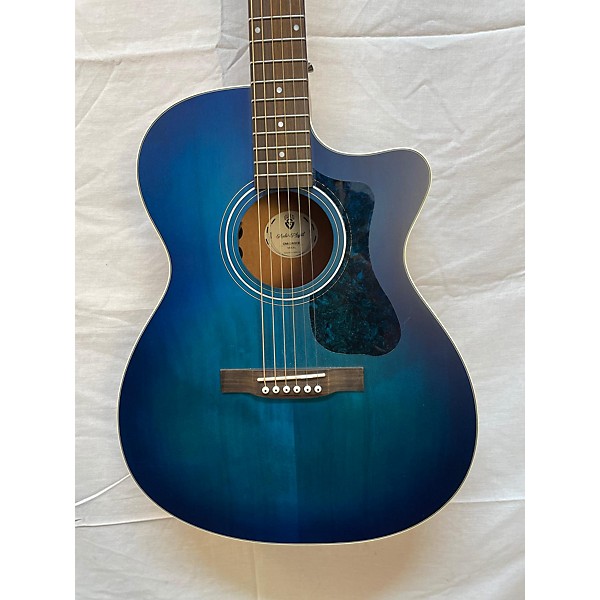 Used Guild Used Guild OM-240CE Blue Burst Acoustic Electric Guitar