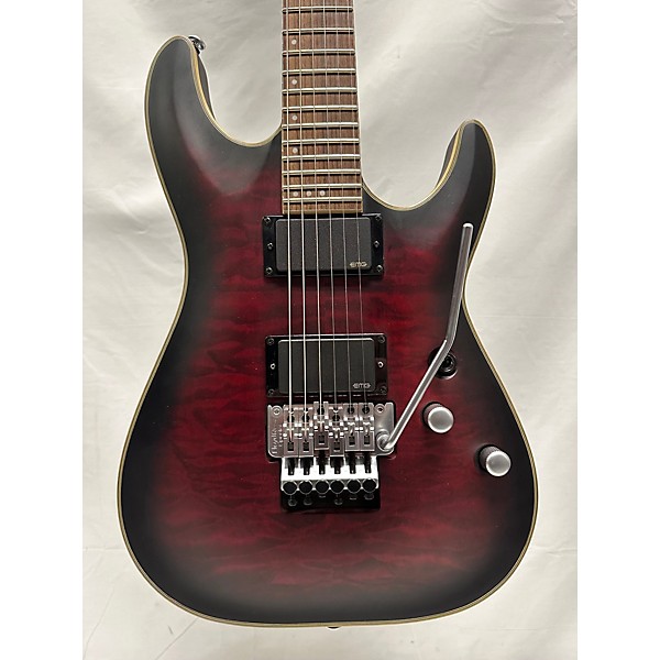 Used Schecter Guitar Research Used Schecter Guitar Research C1 Floyd Rose Platinum Crimson Red Burst Solid Body Electric G...