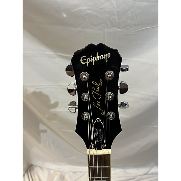 Used Epiphone Used 2004 Epiphone Les Paul Standard Black Solid Body Electric Guitar