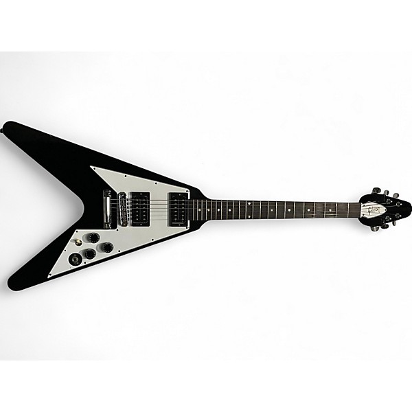 Used Gibson Kirk Hammett Signature Flying V Aged Ebony Solid Body Electric Guitar