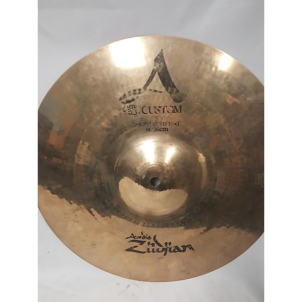 Used Zildjian Used Zildjian 14in A Custom Hi Hat Pair Cymbal