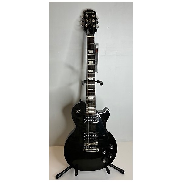 Used Epiphone Used Epiphone Les Paul Classic T Trans Black Solid Body Electric Guitar