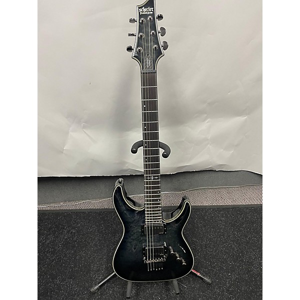 Used Schecter Guitar Research Used Schecter Guitar Research Hellraiser C1 Hybrid TRANSPARENT BLACK Solid Body Electric Guitar