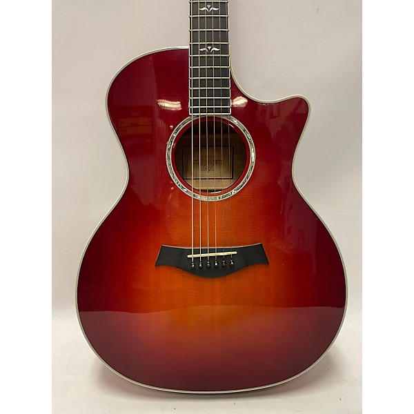 Used Taylor Used Taylor 614CE Crimson Red Burst Acoustic Electric Guitar