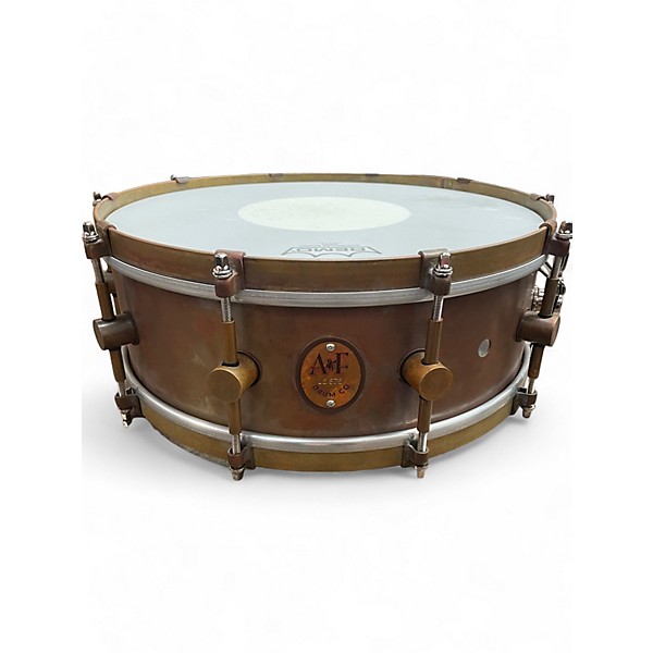 Used A&F Drum Co Used A&F Drum  Co Raw Brass Snare Patina Drum