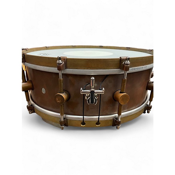 Used A&F Drum Co Used A&F Drum  Co Raw Brass Snare Patina Drum