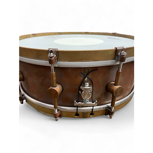 Used A&F Drum Co Used A&F Drum  Co Raw Brass Snare Patina Drum