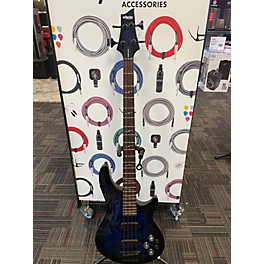 Used Schecter Guitar Research Omen 4 String Trans Blue Electric Bass Guitar