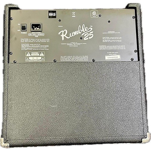 Used Fender Rumble V3 25w 1x8 Bass Combo Amp