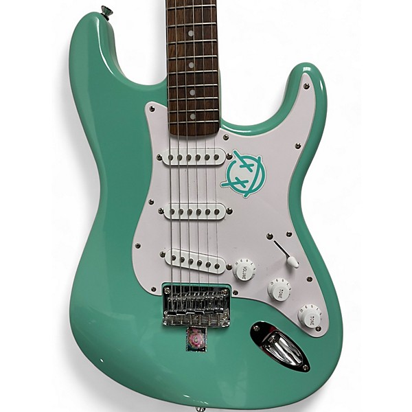 Used Squier Used Squier Bullet Stratocaster Green Solid Body Electric Guitar