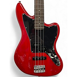 Used Squier Used Squier Vintage Modified Jaguar Bass Red Electric Bass Guitar