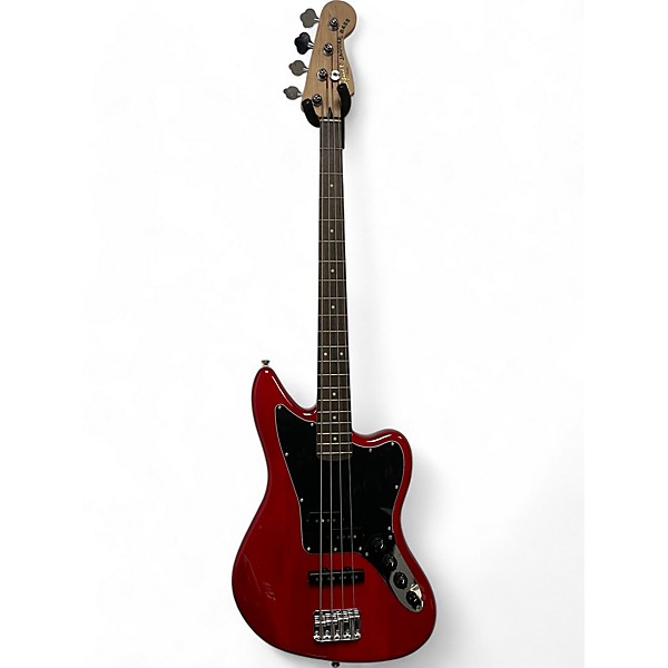 Used Squier Used Squier Vintage Modified Jaguar Bass Red Electric Bass Guitar