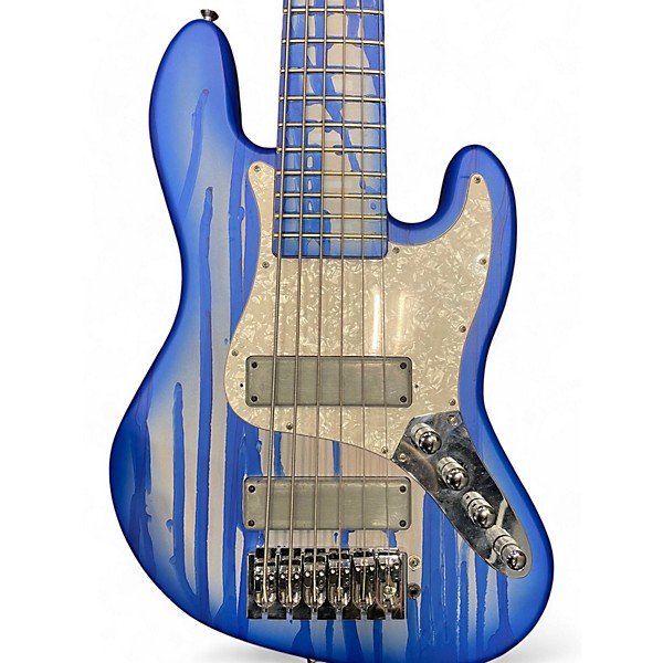 Used Low End Used 2023 LOW END LEJ6 Blue Electric Bass Guitar