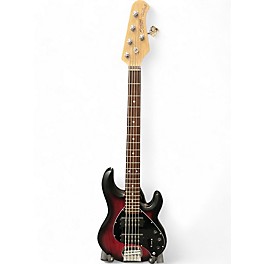 Used Sterling by Music Man Used Sterling by Music Man Ray5 5 String Ruby Red Burst Satin Electric Bass Guitar