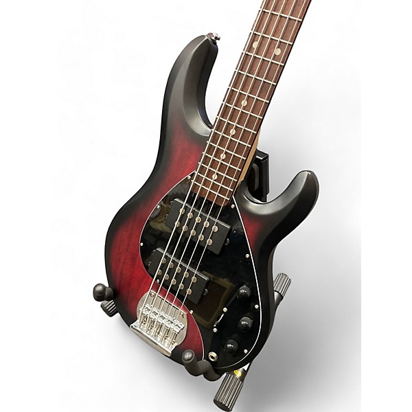 Used Sterling by Music Man Used Sterling by Music Man Ray5 5 String Ruby Red Burst Satin Electric Bass Guitar