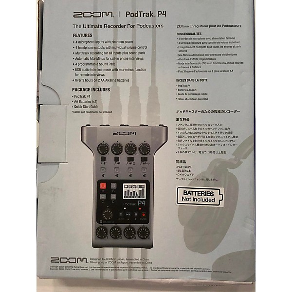 Used Zoom PODTRAK P4 MultiTrack Recorder