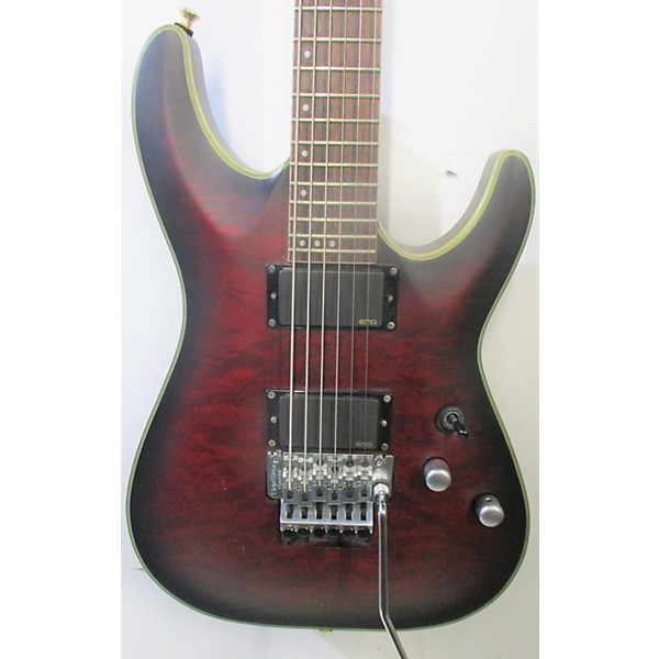 Used Schecter Guitar Research Used Schecter Guitar Research C1 Floyd Rose Platinum Trans Red Solid Body Electric Guitar