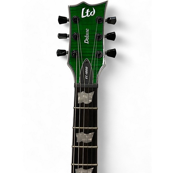 Used ESP LTD EC1000 Trans Green Solid Body Electric Guitar