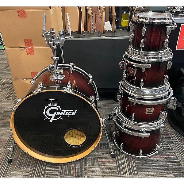 Used Gretsch Drums Used Gretsch Drums 5 piece Renown Maple Dark Amber Burst Drum Kit