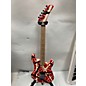 Used EVH Used EVH Striped Series 5150 Red With Black And White Stripes Solid Body Electric Guitar thumbnail