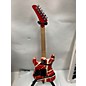 Used EVH Used EVH Striped Series 5150 Red With Black And White Stripes Solid Body Electric Guitar