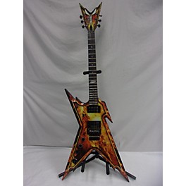 Used Dean Used Dean Razorback Explosion Left-Handed Orange Flame Electric Guitar